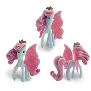 Cheap plastic cartoon mini flying horse toy figure for kids playing