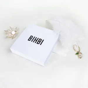 Necklace Ring Jewelry Packaging Box Luxury Storage Paper Drawer Box Customized PE Film Suspension Transparent Jewelry Box