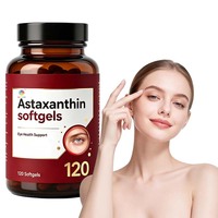 Compléments alimentaires dérivés de plantes ODM, favorisent la santé oculaire, renforcent la défense antioxydante, contribuent au bien-être quotidien, capsules molles d'astaxanthine