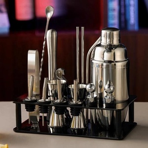 Ensemble de shakers en acier inoxydable, shaker de bar, shaker manuel de qualité bar, minimaliste, durable et élégant, outils de mélange de cocktails - Product Image 2