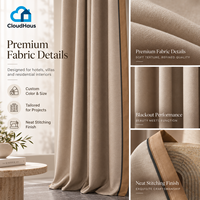 Rideaux en tissu texturé élégants, avec détails de bordure raffinés, tailles personnalisées, pour la maison, le salon, les projets hôteliers, approvisionnement en gros