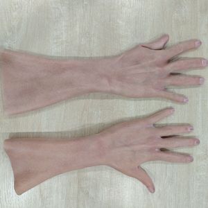 Gants en Silicone personnalisés de haute qualité mains Ultra réalistes Flexible Durable Cosplay Halloween Costume déguisement accessoires - Product Image 6