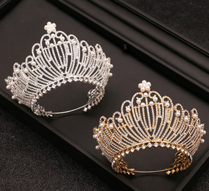 <span class=keywords><strong>Couronne</strong></span> de perles en cristal pour bébé fille, scintillante, bandeau pour nouveau-né, diadème mince, nouvelle collection - Product Image 2