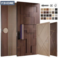 Marques chinoises haut de gamme porte d'entrée principale moderne en bois conceptions porte en bois pivotante porte en bois de chêne design pour l'entrée principale