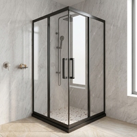 Porte de douche en verre trempé sur mesure, luxe moderne, avec mécanisme de fermeture douce, durable, facile à nettoyer, pour salle de bain, hôtel et villa