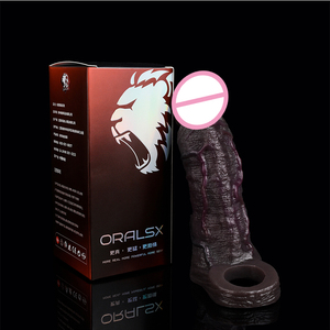 SXXY Silikon Siyah Penis Kılıfı Erkek Penis Büyütme Toptan Seks Oyuncakları Geciktirici Boşalma Penis Uzatıcı Yetişkin Çiftler için Seks - Product Image 3