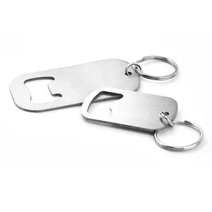 JW920 Stocked Metal/Stainless Steel Dog Tag Bottle Openers Keyring