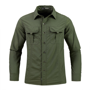 Ropa de Trabajo para <span class=keywords><strong>Hombre</strong></span> al Por Mayor a Bajo Precio, Personalizada, de Nailon de Secado Rápido y Transpirable, Camisas Casuales de <span class=keywords><strong>Manga</strong></span> Larga con Botones para <span class=keywords><strong>Hombre</strong></span> - Product Image 4