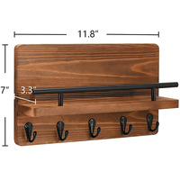 Organisateur mural en bois décoratif, nouveau Style, porte-clés et étagère pour le courrier
