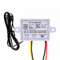 Contrôleur de température numérique XH-W3001 AC110-220V 1500W, thermostat micro-ordinateur avec interrupteur à bascule et câble de 1 m