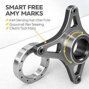 Brazo de Dirección Personalizado para Go Kart, Mecanizado CNC, Aleación de Aluminio, Fresado de Cinco Ejes, Componente de Control para Carreras - Product Image 6