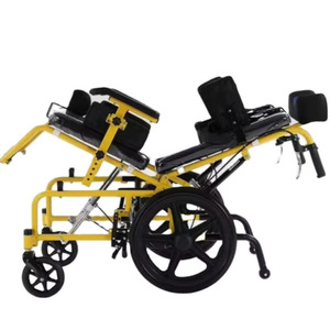 Kursi roda Manual, kursi roda ringan baja karbon tinggi dapat dilipat untuk rehabilitasi rumah tangga dan terapi fisik untuk dinonaktifkan - Product Image 1