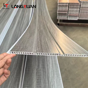 나뭇결 무늬 모던 몰 PVC 천장 패널 6-10mm 보드 스트립 (인테리어 장식용) 20/25/30cm 폭 내화 방수 - Product Image 1