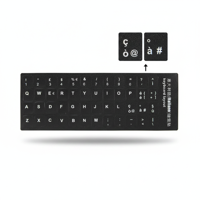 Keyboard Layout Sticker for Laptop Computer Keyboard Italian/Spanish/Russian/French/Arabic/German/Hebrew/English Available