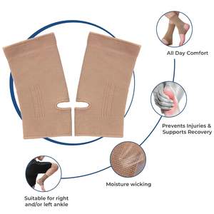 Supporto per Caviglia a Compressione Media in Tessuto Elastico Traspirante, Leggero, con Tallone Aperto - Product Image 5