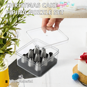 Set di punte per decorazione torte in acciaio inossidabile 304, ugelli per glassa e crema, strumenti per <span class=keywords><strong>pasticceria</strong></span> fai da te con scatola portaoggetti - Product Image 2