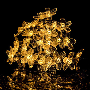 Flor LED cadena luces al aire libre flor de cerezo solar cadena jardín luz al aire libre decoración cereza Festival luces - Product Image 2