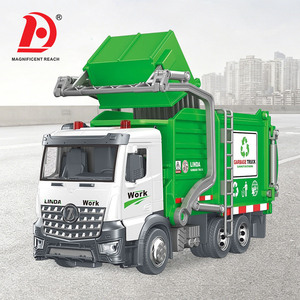 <span class=keywords><strong>Camion</strong></span> <span class=keywords><strong>poubelle</strong></span> Inertia Sanitation en alliage, modèle de voiture pour enfants, véhicule de gestion des déchets à friction avec lumière et son - Product Image 2