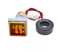 Voltmeter Ammeter Hertz Meter Digital LED AC 50-500V 0-100A Pengukur Tegangan dan Arus