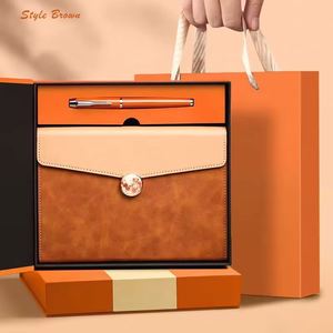 Articles promotionnels, bloc-notes imprimé en lettrage en relief de luxe, papeterie d'entreprise, cadeau d'affaires, ensemble stylo A5 personnalisé pour le bureau - Product Image 1