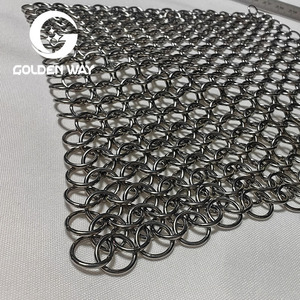 Malla de acero inoxidable 316 para cortina de pared, malla decorativa de eslabones soldados, producto de malla de alambre. - Product Image 3