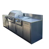 Stainless Steel Barbecue, Outdoor Kitchen Cabinets