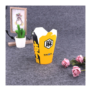 Boîtes en papier à emporter pour nouilles chinoises kraft portables à conception personnalisée 8oz 16oz Boîte d'emballage à emporter pour salade de fast-food de style américain - Product Image 6