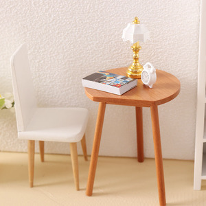 Miniatur-Lebensmittel-Spielzeug Kirschholz-Couchtisch 1:12 für Ob11 Puppenhaus 6-Punkt-Bjd-Möbel Puppenhausmöbel - Product Image 4