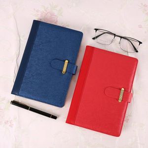 Promotional Business <b>A5</b> PU Leather Notebook with Socket Diary <b>Notepad</b> Office Meeting Record Book with Buckle Closure - Product Image 2