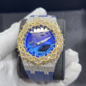 Thiết kế mới cắt tóc liên kết phong cách moissanite kim cương hip hop trang sức tùy chỉnh thực hiện Buss xuống 925 Bạc ga2100 xem bezel Bìa - Product Image 3