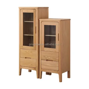 Siège simple nordique de style nordique, armoire à vin haut et bas, combinaison de petit mobilier de salle à manger, présentoir de salon en bois massif