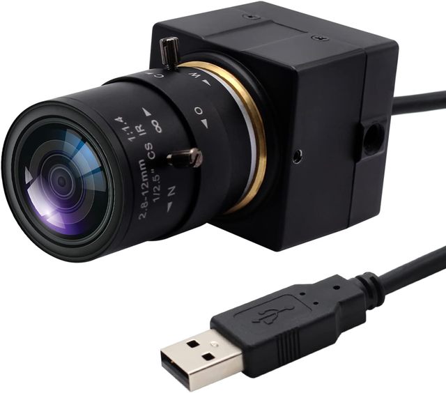 ELP Free Driver IMX179 8MP USB Video Camera with 2.8-12mm Zoom Lens USB Mini Security Camera for Industrial Machine Vision