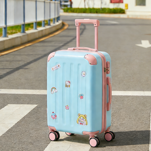 <span class=keywords><strong>Maleta</strong></span> de <span class=keywords><strong>Cabina</strong></span> Personalizada de 18 Pulgadas con Diseño de Dibujos Animados, Ligera, con Ruedas Giratorias, Duradera, de ABS, para Niñas - Product Image 1