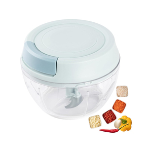 Mini hachoir manuel multifonctionnel à 3 lames pour légumes, ail et viande, en ABS+PC+acier inoxydable, écologique - Product Image 1