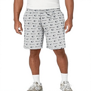 Shorts Bermuda Gris Imprimé pour Homme Champion – Taille Élastique, Style Décontracté, Tissu Respirant, Coupe Mi-Haute - Product Image 1