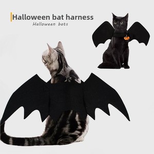 Halloween Bat Wing Costume for Cats Solid Black Durable Comfortable Pet <b>Clothes</b> Cute <b>Design</b> Fall Festival Outfit - Product Image 2