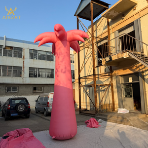 Palmera Inflable Rosa para Entrada de Discoteca, Globo de Cocotero con Tamaño Personalizado para Decoración de Fiestas de Carnaval y Festivales de Música - Product Image 1