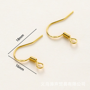 Gold Plated <b>Earring</b> <b>Hooks</b> 925 Silver Plated Pure Copper Nickel Free For <b>Earring</b> Making Drop Shape Jewelry Findings - Product Image 2
