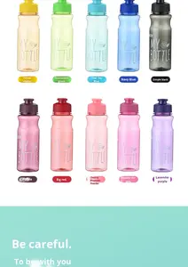 Bouteille d'eau portable à clapet pour le sport en plein air, sans BPA, étanche, en PET, pour étudiants, usage quotidien, gobelet publicitaire à main - Product Image 6