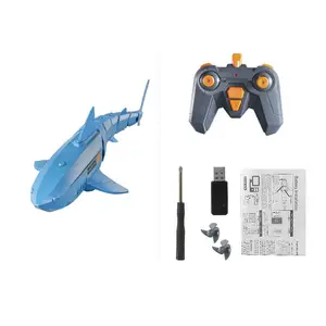 2.4G di simulazione telecomando Fish Boat giocattolo per bambini elettrico RC squalo per piscina migliori giocattoli regalo