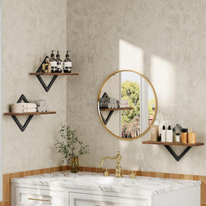 <span class=keywords><strong>Étagères</strong></span> flottantes industrielles en acier et bois, <span class=keywords><strong>étagères</strong></span> <span class=keywords><strong>murales</strong></span> <span class=keywords><strong>pour</strong></span> le rangement dans le salon, la chambre, la <span class=keywords><strong>cuisine</strong></span>, la salle de bain, brun rustique - Product Image 6