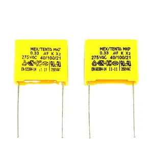 Shenzhen Factory Directly Sale Capacitors 334K 0.33 0.33Uf K X2 275V Mkp Mpx X2 Safety Capacitor
