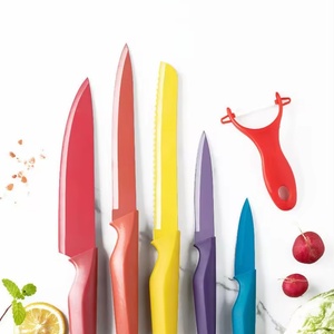 Wholesale Kitchen <b>Knife</b> <b>Set</b> Stainless Steel Chef <b>Knife</b> Multi-function Meat Fruit <b>Knife</b> <b>Set</b> Kitchen <b>Knife</b> with Colorful Handle - Product Image 6