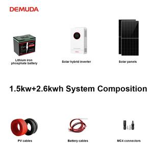Novo Conjunto Completo de Sistema de Energia <span class=keywords><strong>Solar</strong></span> Híbrido 1kw <span class=keywords><strong>2kw</strong></span> 3kw 5kw 8kw 10kw Sistema <span class=keywords><strong>Solar</strong></span> Off-Grid para Uso Residencial - Product Image 2