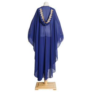 Taglie forti Kaftan Dubai abito musulmano per signora turco in Chiffon con cappuccio ampio Maxi <span class=keywords><strong>abiti</strong></span> da donna africani - Product Image 6