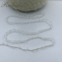 RHZ Phantasie 1,3 cm Metallic Feder Nerz Garn 12nm/1 75% Polyester 25% Nylon zum Stricken