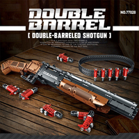 Reobrix WW2 Shotgun Bullet Bricks Weapo AK47 Model ales Assembly Gun Building Blocks Toys Sets for Kids Gifts
