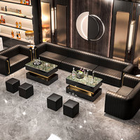 Banquette de restaurant en cuir synthétique en forme de U et de L sur mesure pour discothèques, bars, hôtels, ensemble de meubles de salon au design moderne