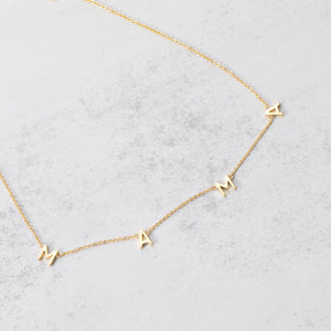 Collares delicados para el día de la madre, colgante de acero inoxidable chapado en oro de 18K con letras para mamá - Product Image 3