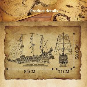 Feiyue's Dutchman 13197, Bloques de Construcción de Plástico ABS Clásicos Mejorados, Juguete de Construcción, Colección de Barcos Pirata, Edades 14+ - Product Image 4